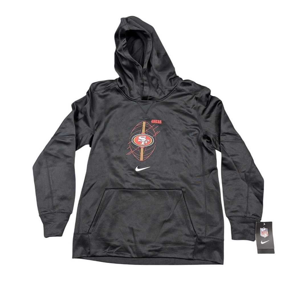 Nike San Francisco 49ers Hoodie Sweatshirt Youth Large Black NFL Football New